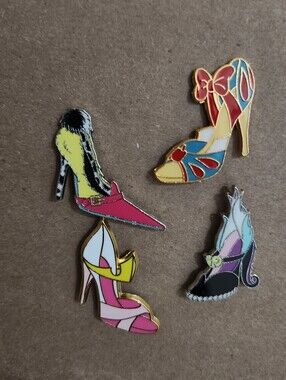 Disney Colorblock High Heel Enamel Pin Pick One - Red Blue Pink Yellow White